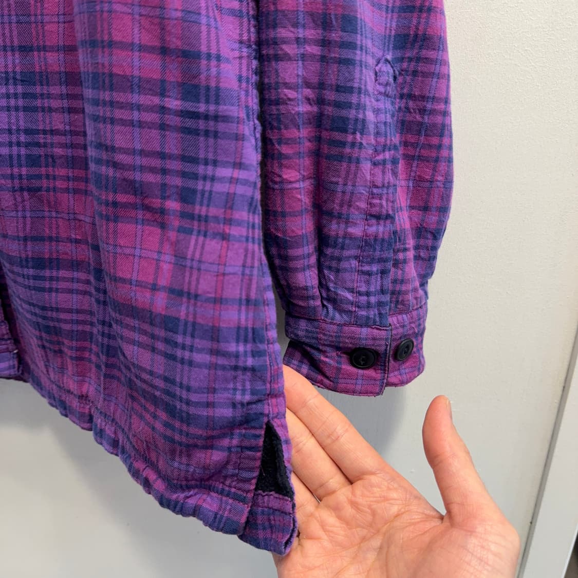 엘엘빈 플리스 체크 셔츠 자켓 상품이미지3