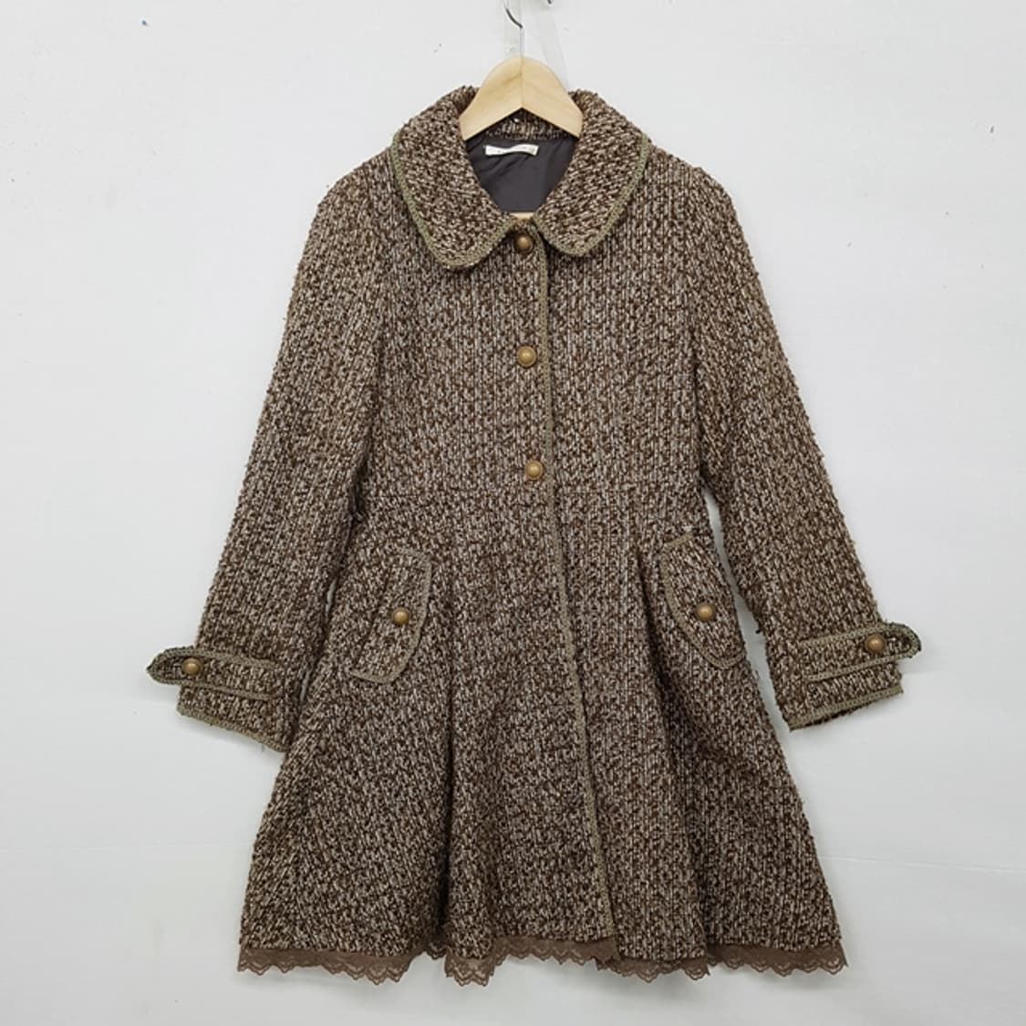 axes femme 울 믹스 하프코트 상품이미지1