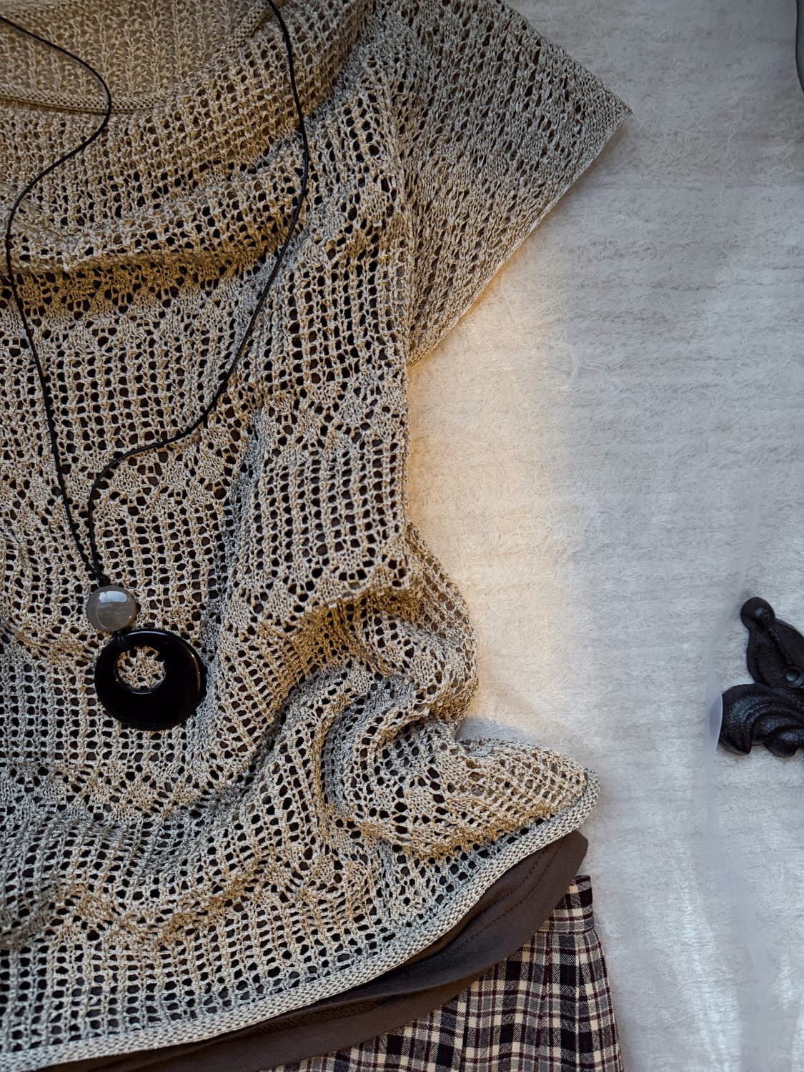 Cap Sleeve Net Knit 0137 상품이미지3