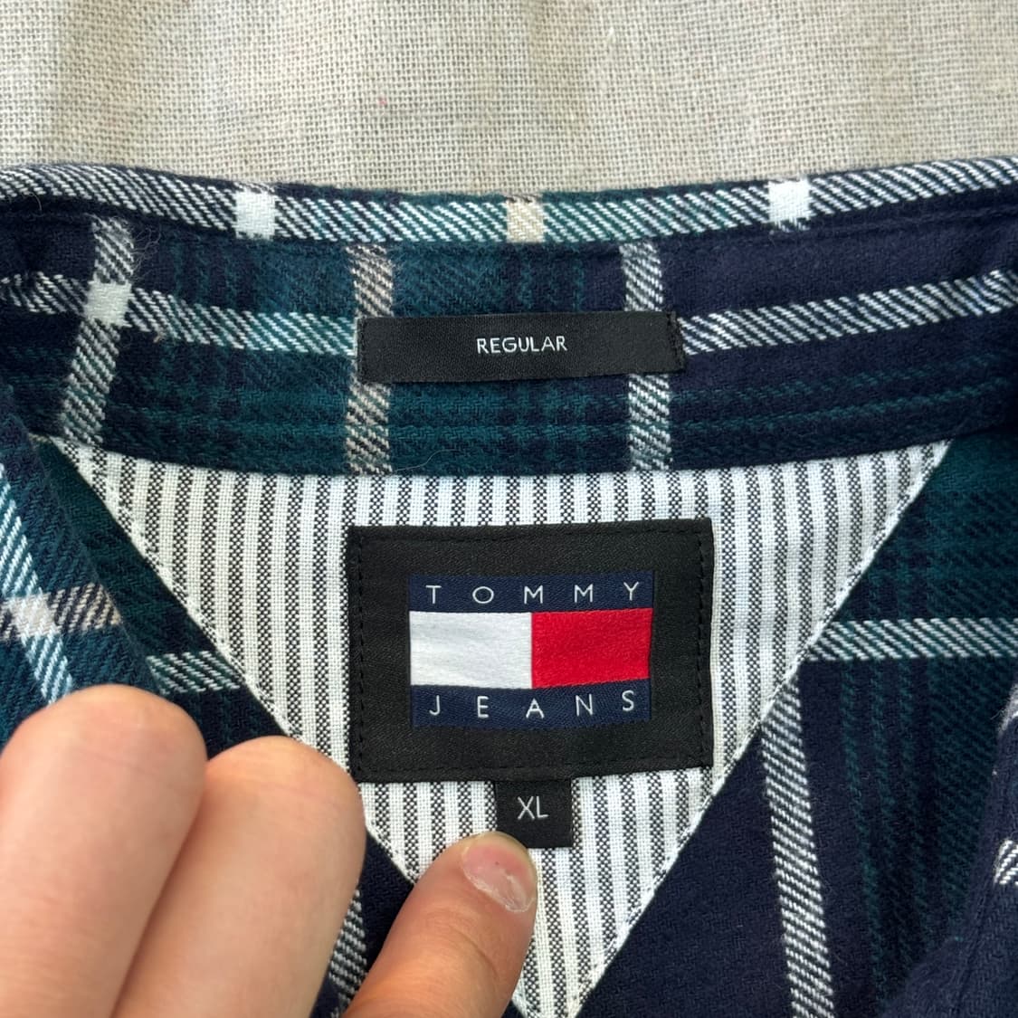 타미진스 그린 플란넬 체크셔츠 XL 상품이미지4