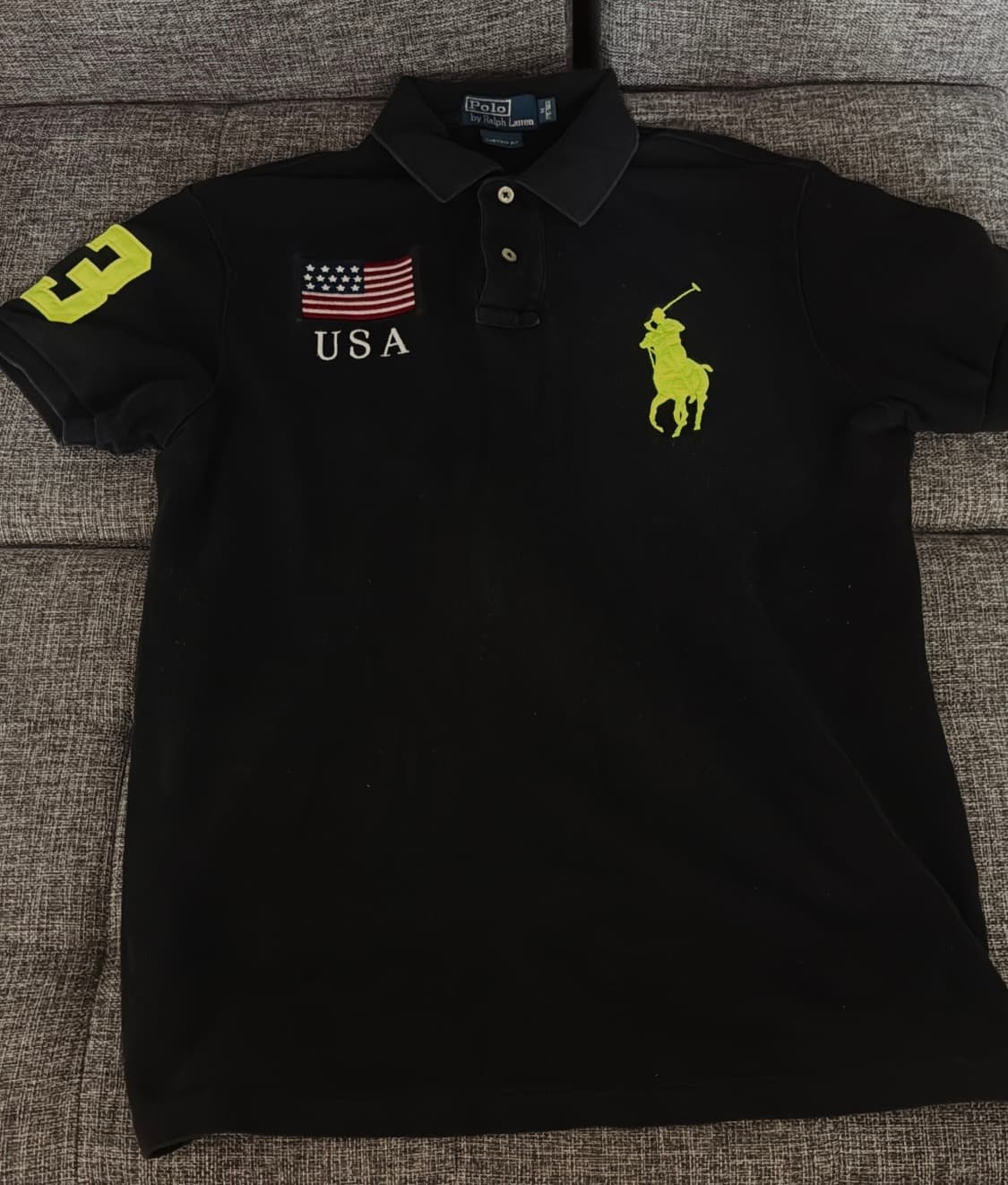 폴로 빅포니 성조기 USA 반팔 카라티 M 상품이미지1