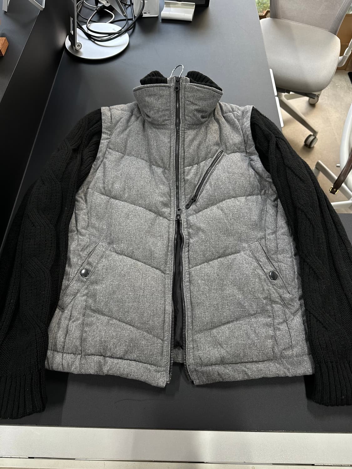 재팬빈티지 하이넥 니트패딩 레이어드 투웨이점퍼 상품이미지6