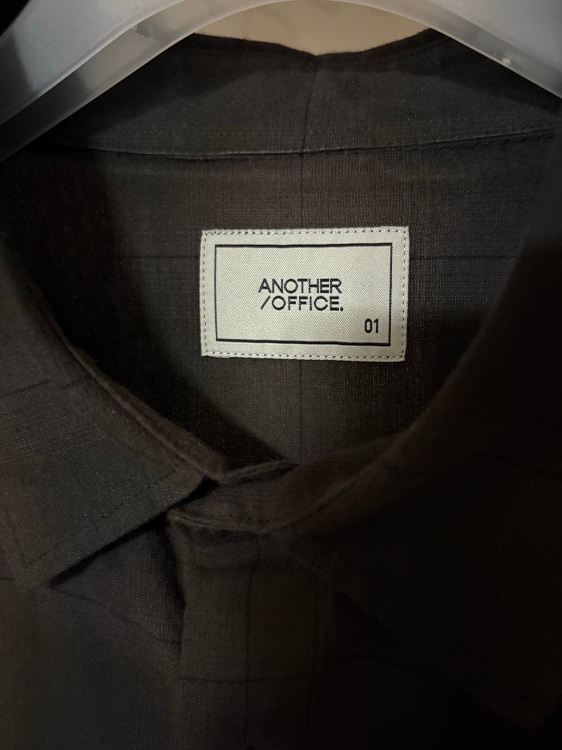 [1] 어나더오피스 릴렉스 옴브레 셔츠 브라운 상품이미지3