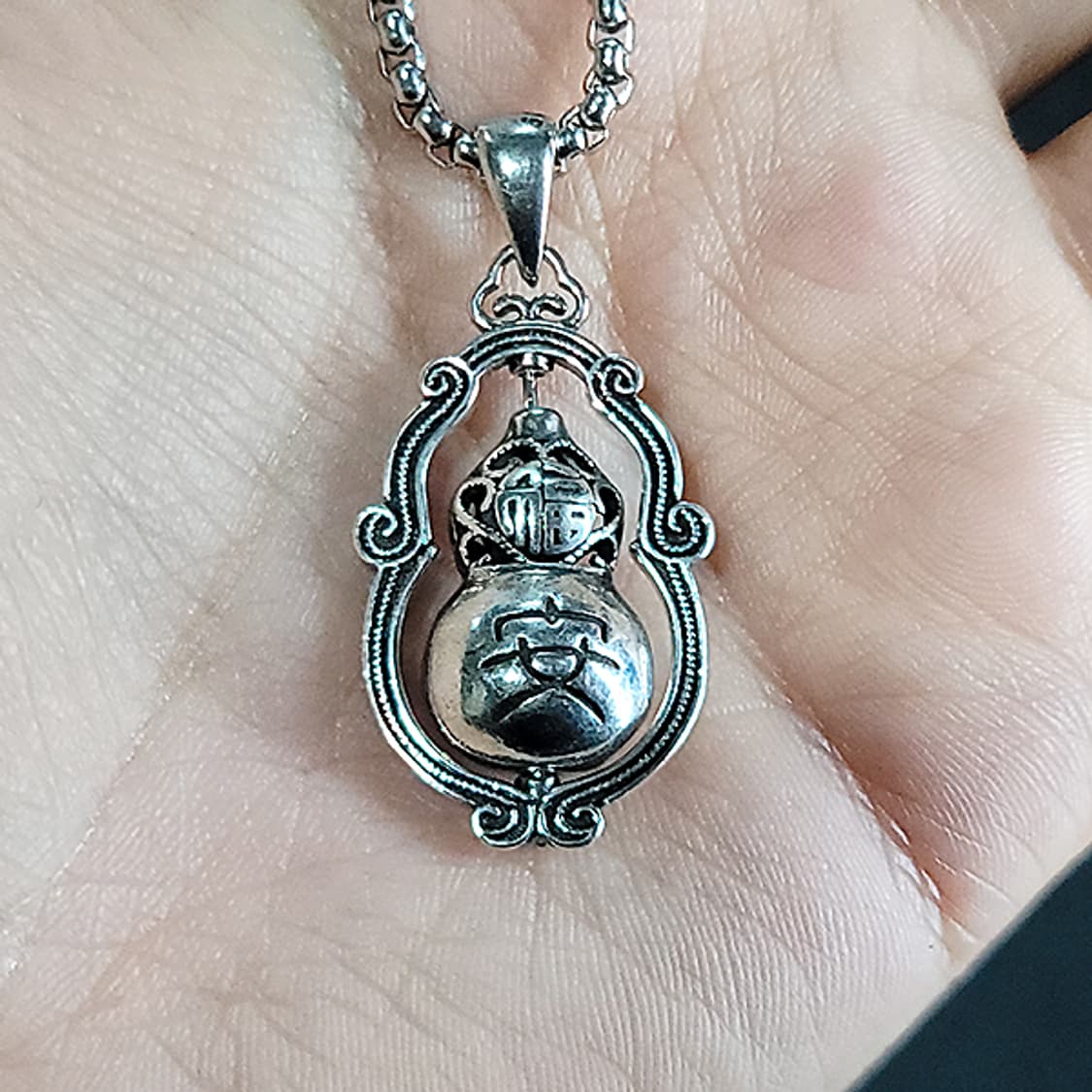 복주 백동 펜던트 엔틱 선물 부처님 불교 호리병 남자 목걸이 상품이미지6