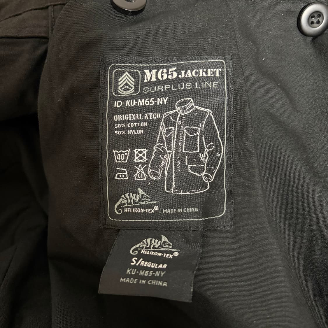 헬리콘텍스 m-65 필드자켓 블랙 (견장디테일 제거) 상품이미지4