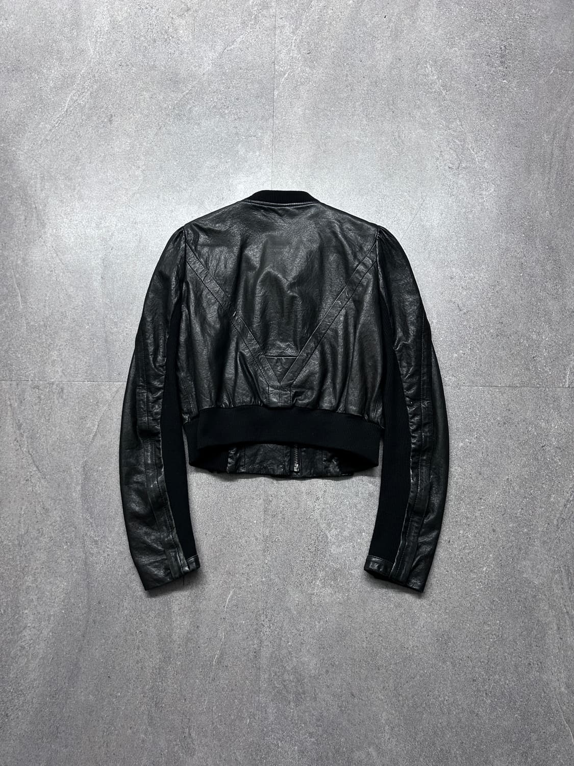 판넬 레이어드 크롭 램스킨 자켓 상품이미지7