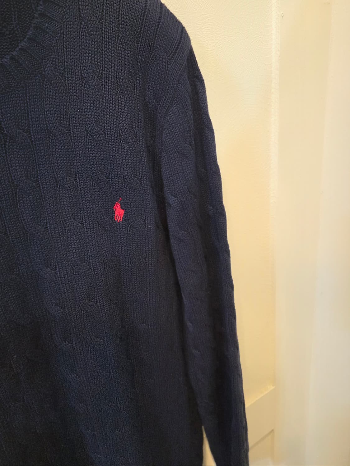 폴로 랄프로렌 네이비 케이블 니트 XL 상품이미지4