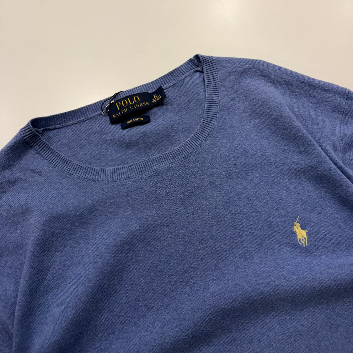 [XL] 폴로 랄프로렌 피마코튼 블루 니트 스웨터 D236 상품이미지3