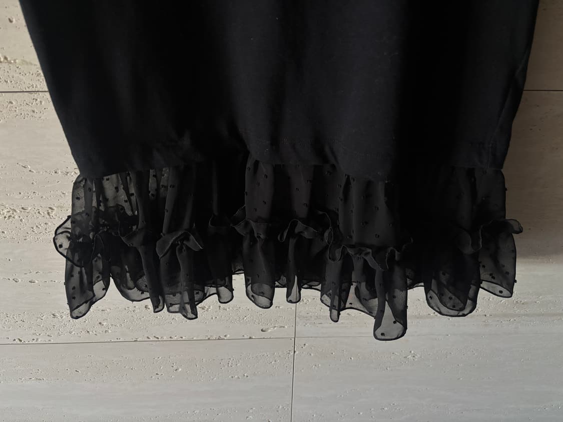 MM6 메종마르지엘라 프릴 도트 튤 헴 티셔츠 상품이미지2