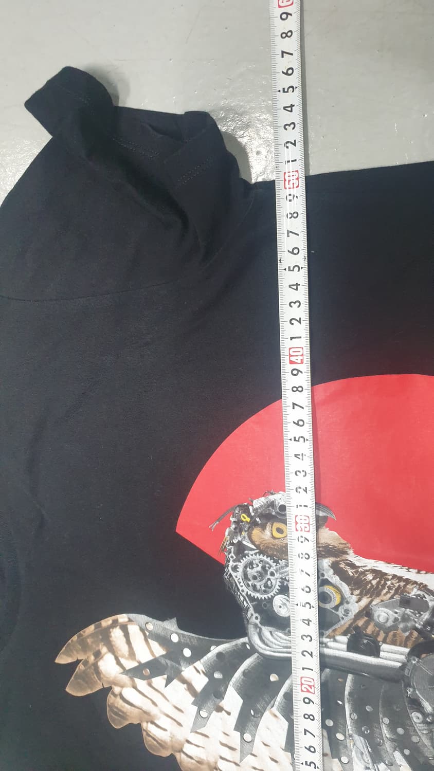 닐바렛 블랙 부엉이 프린팅 티셔츠 M 상품이미지5