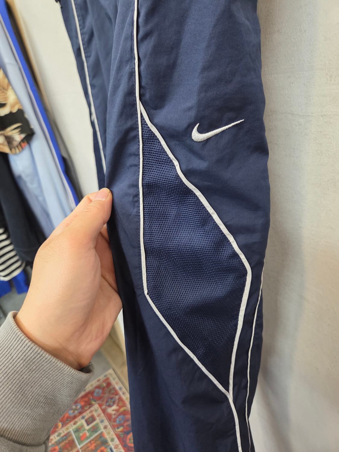 나이키 올드스쿨 빈티지 로고 방풍 트랙팬츠 m L 상품이미지5