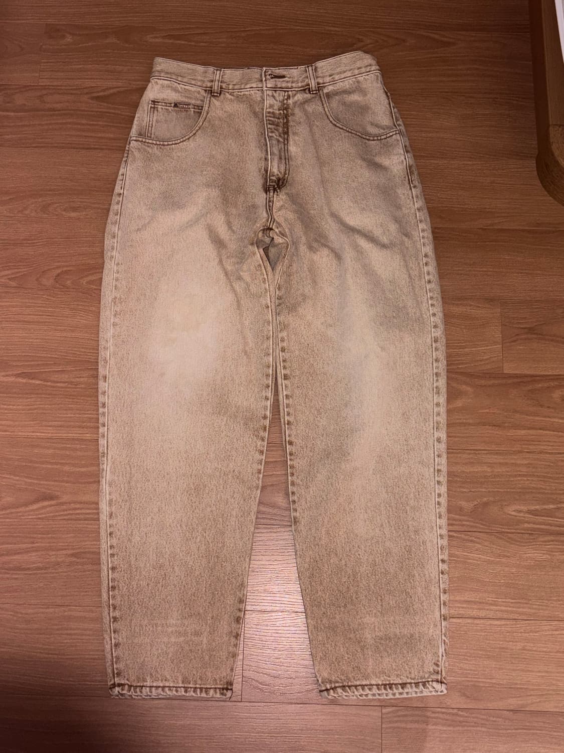 Washing Vintage Cotton semi wide Pants 상품이미지1