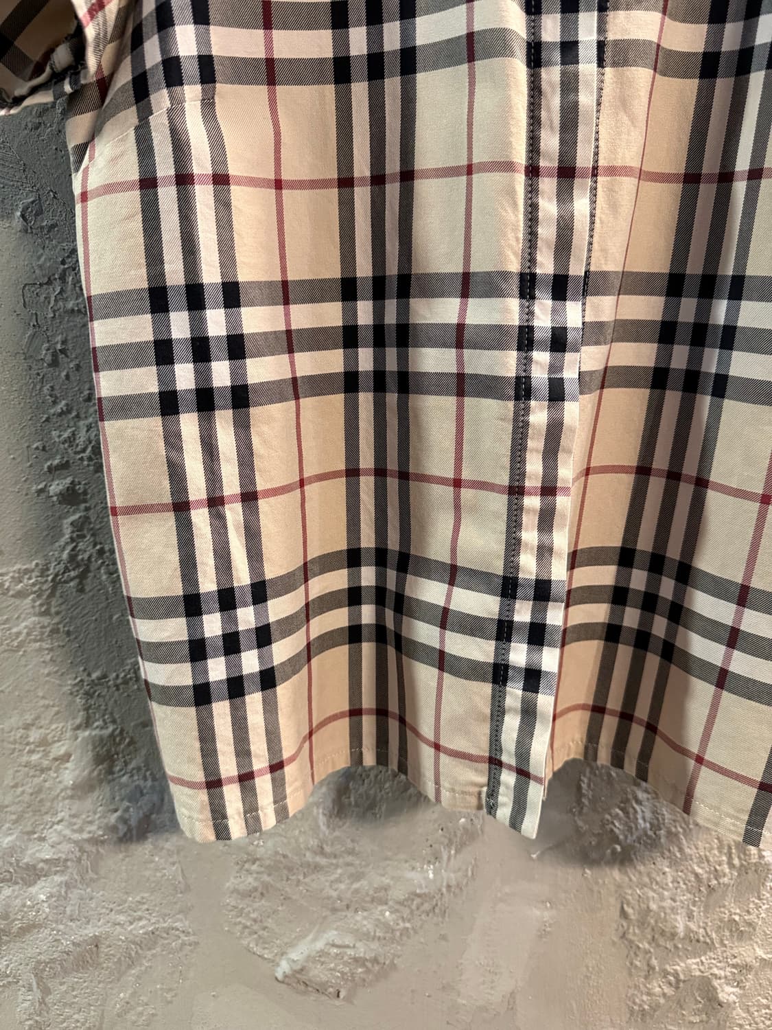 M 버버리 BURBERRY 런던 노바체크 반팔 셔츠 베이지 상품이미지2