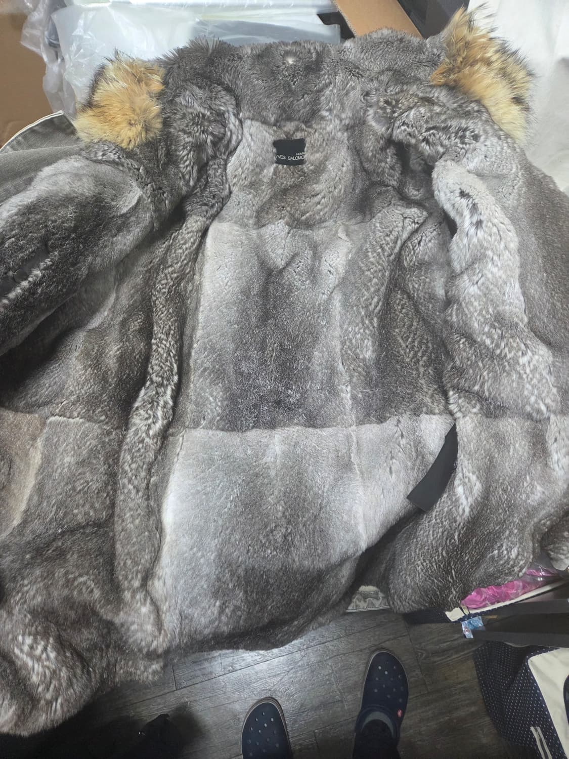 이브살로몬 옴므 코요테 퍼 후드 데님 자켓 54 110 상품이미지4