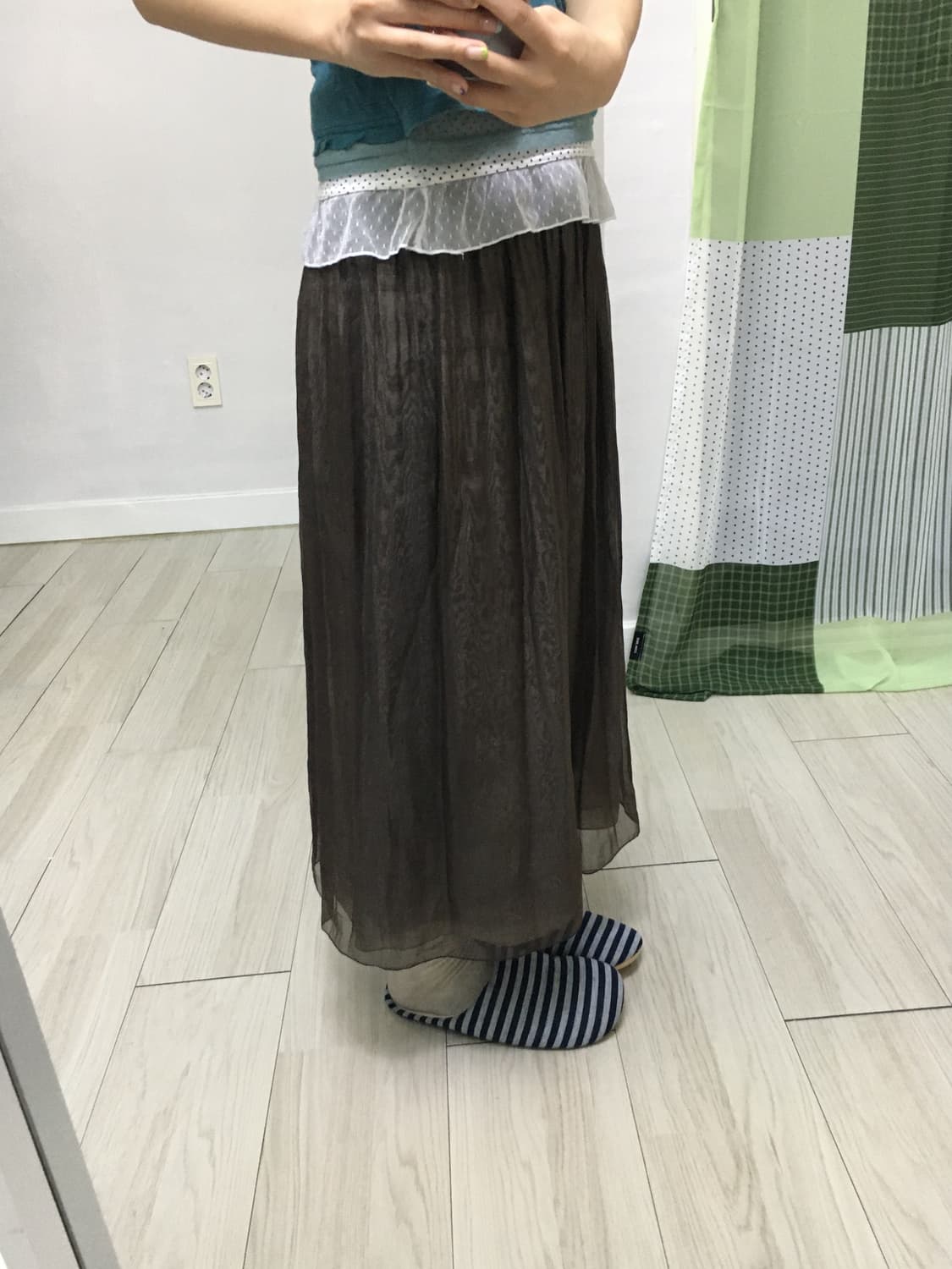 브라운 롱 샤스커트  상품이미지9