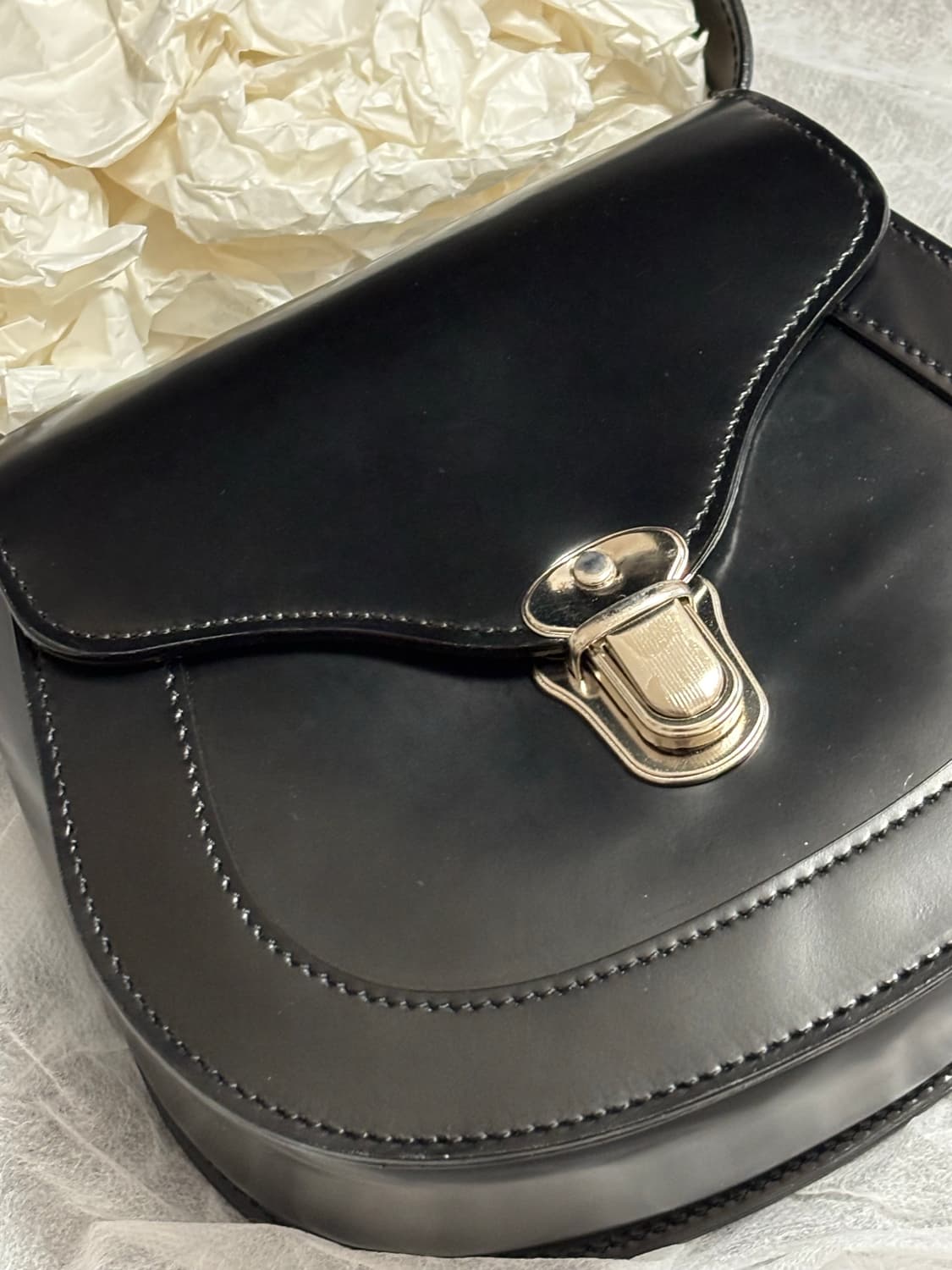 꼼데가르송 폴드 오버 탑 미니백 블랙 상품이미지2