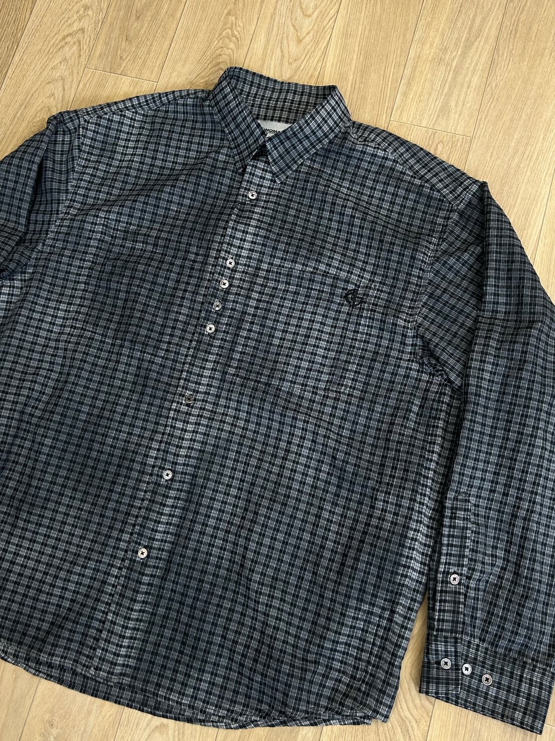 [L] NOMANUAL Oversized Check Shirt 상품이미지2