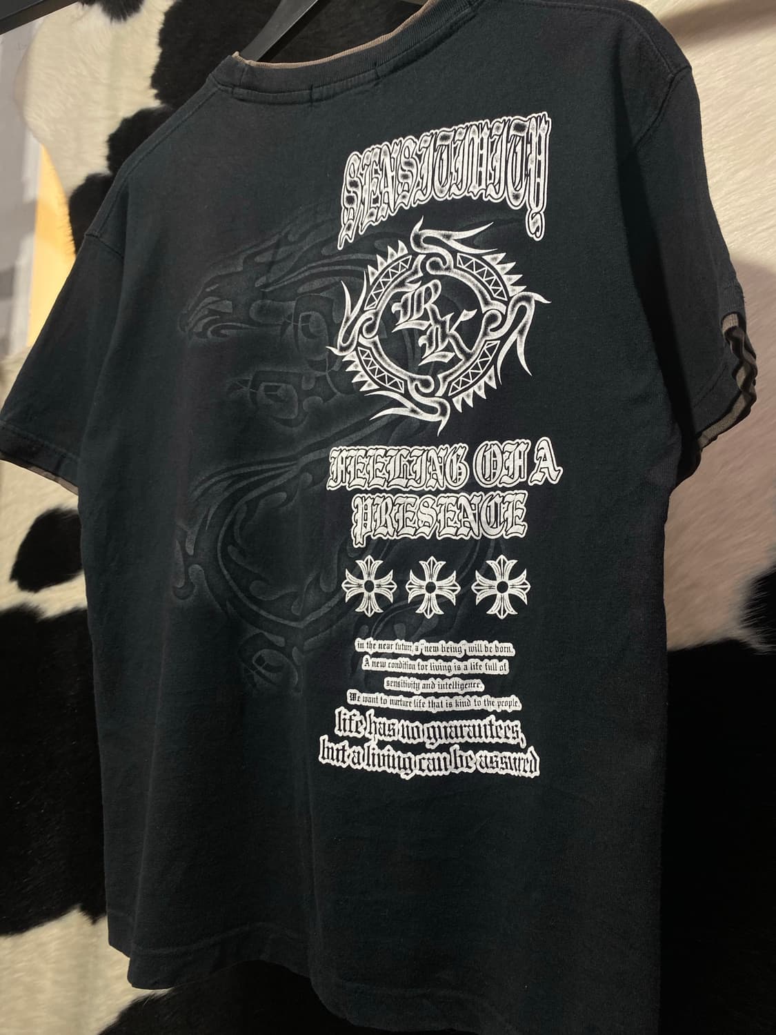 Collins 재패니즈 프린팅 디테일 레이어드 반팔 티셔츠 상품이미지7