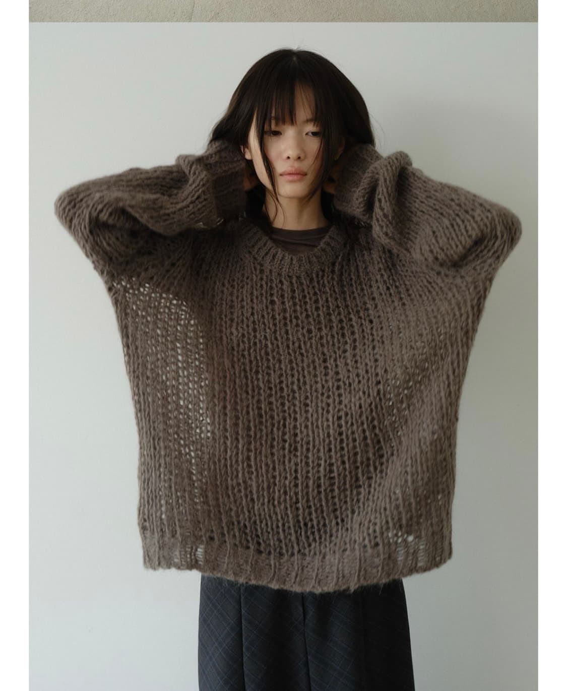 아유서울 네트 시스루 모헤어 알파카 니트 상품이미지4