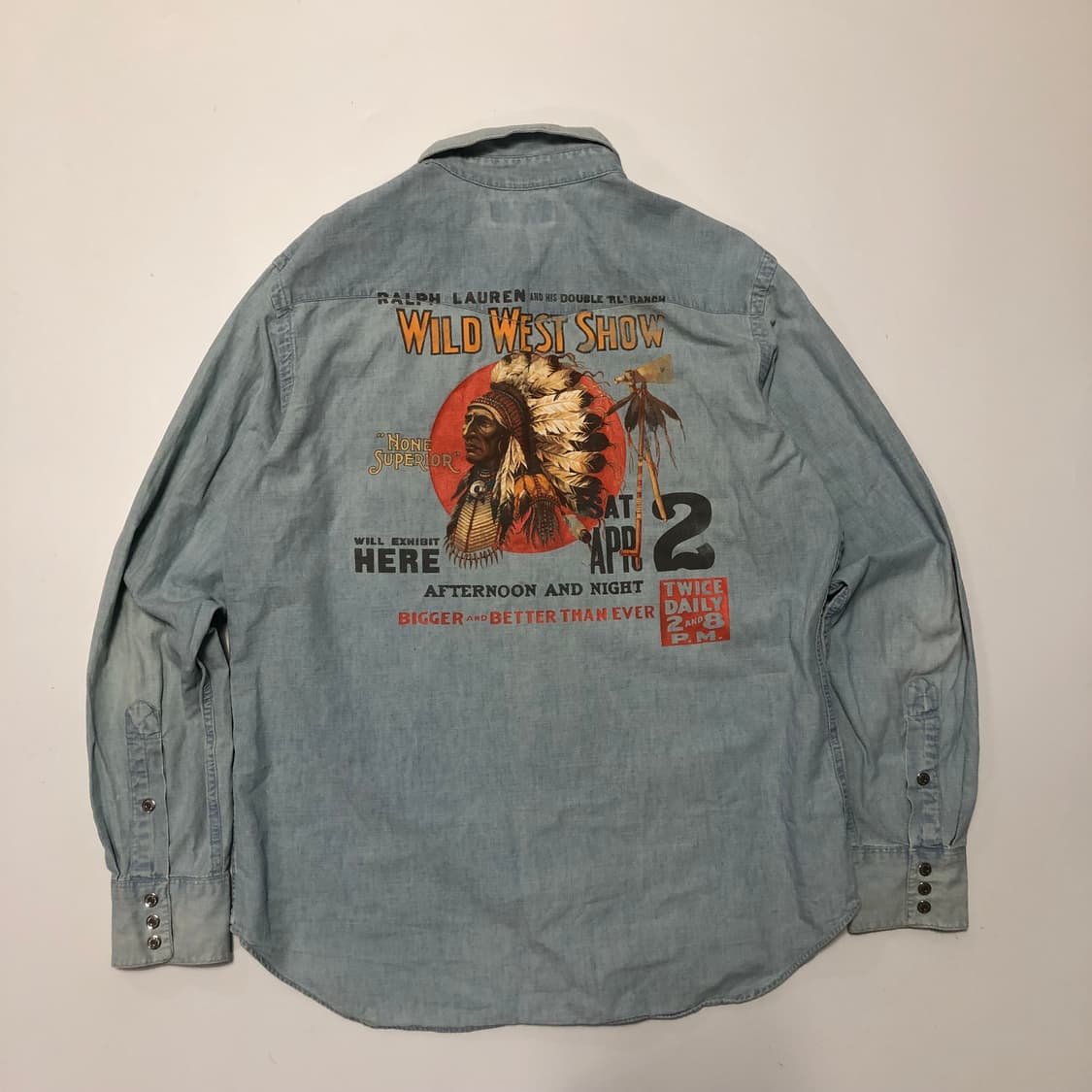 폴로랄프로렌 인디언 헤드 펄 스냅 샴브레이 셔츠  상품이미지1