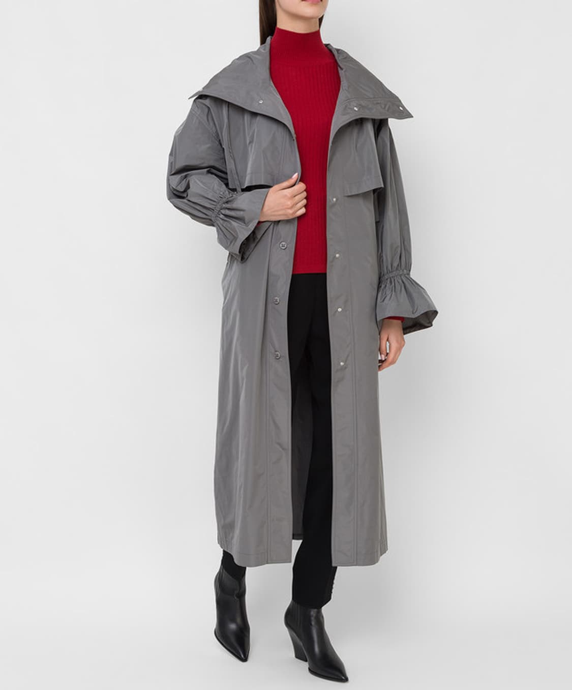 막스마라 하이넥 쉘파카 트렌치코트 상품이미지2