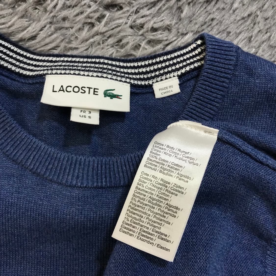 [[3(S), A급] 라코스테(LACOSTE) 라운드 니트@315 상품이미지4