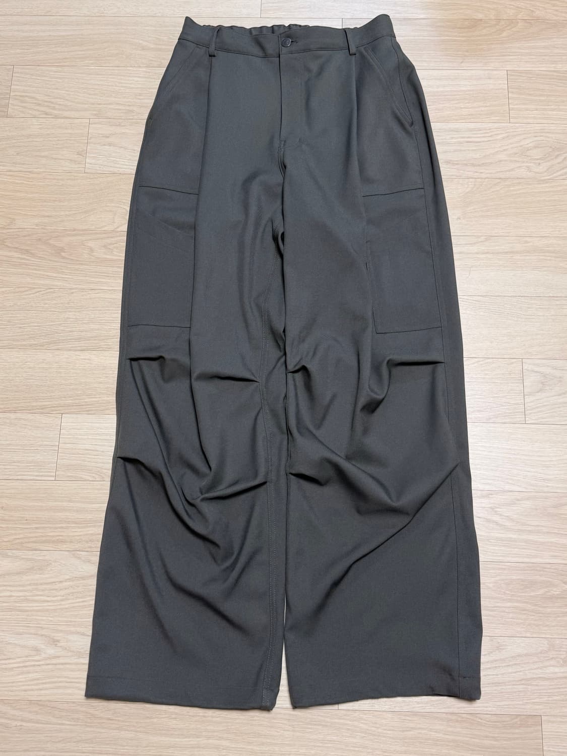 비긴 202 원턱 와이드 베이커 팬츠 [올리브/1] 상품이미지8