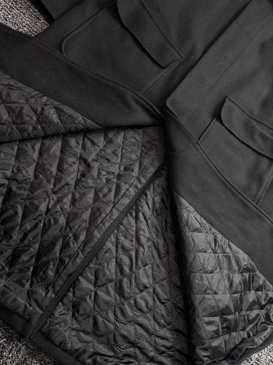 빈티지 아카이브 누빔 발마칸 코튼 블랙 3296 상품이미지3