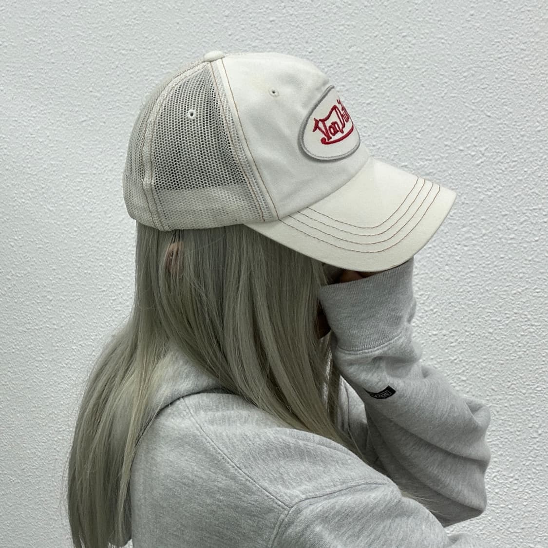 본더치 y2k 화이트 볼캡 상품이미지2