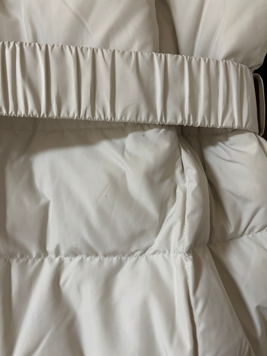 시스티나 폭스퍼 밴딩 벨티드 덕다운 점퍼 상품이미지4