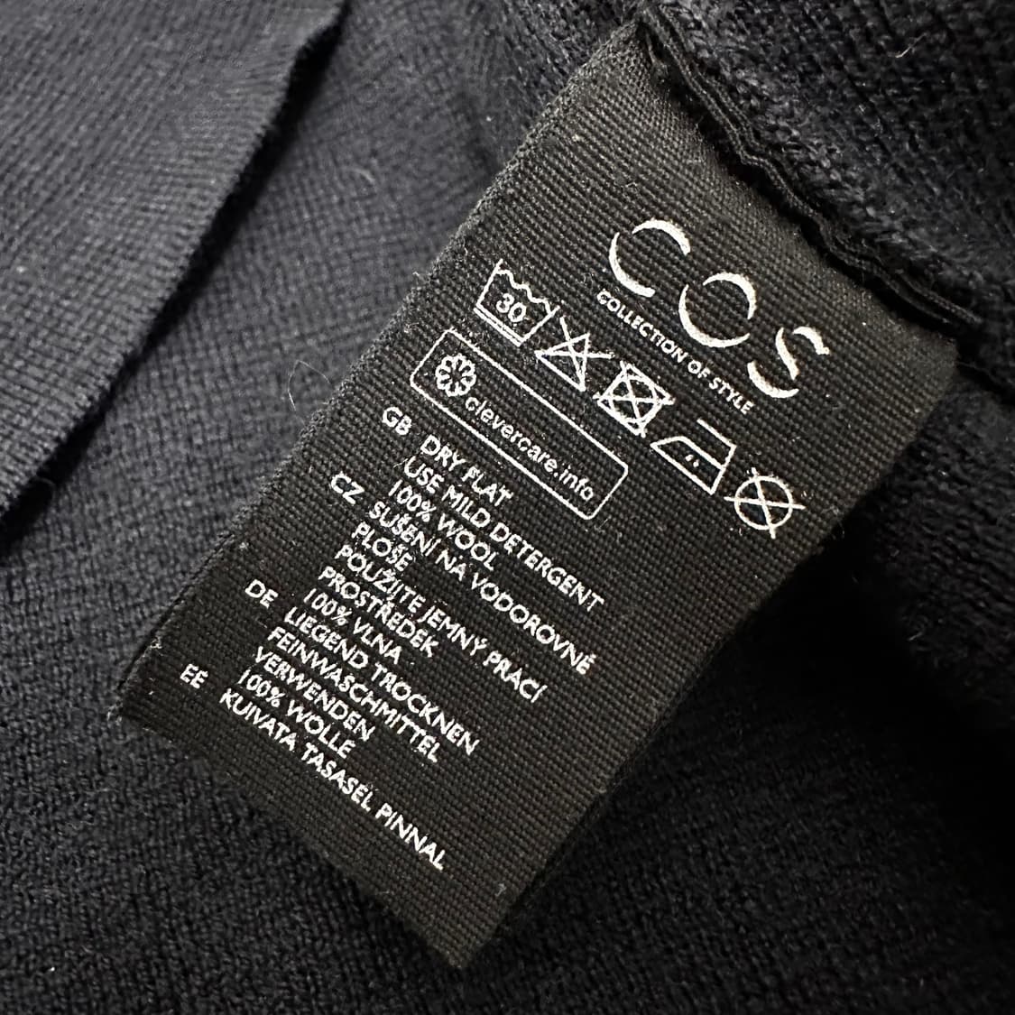 COS 코스 울 니트 가디건 네이비 L 상품이미지10