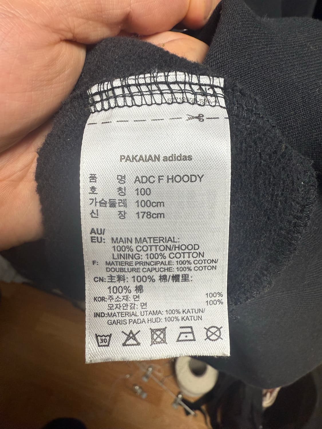 아디다스 로고 오버핏 후드 상품이미지3