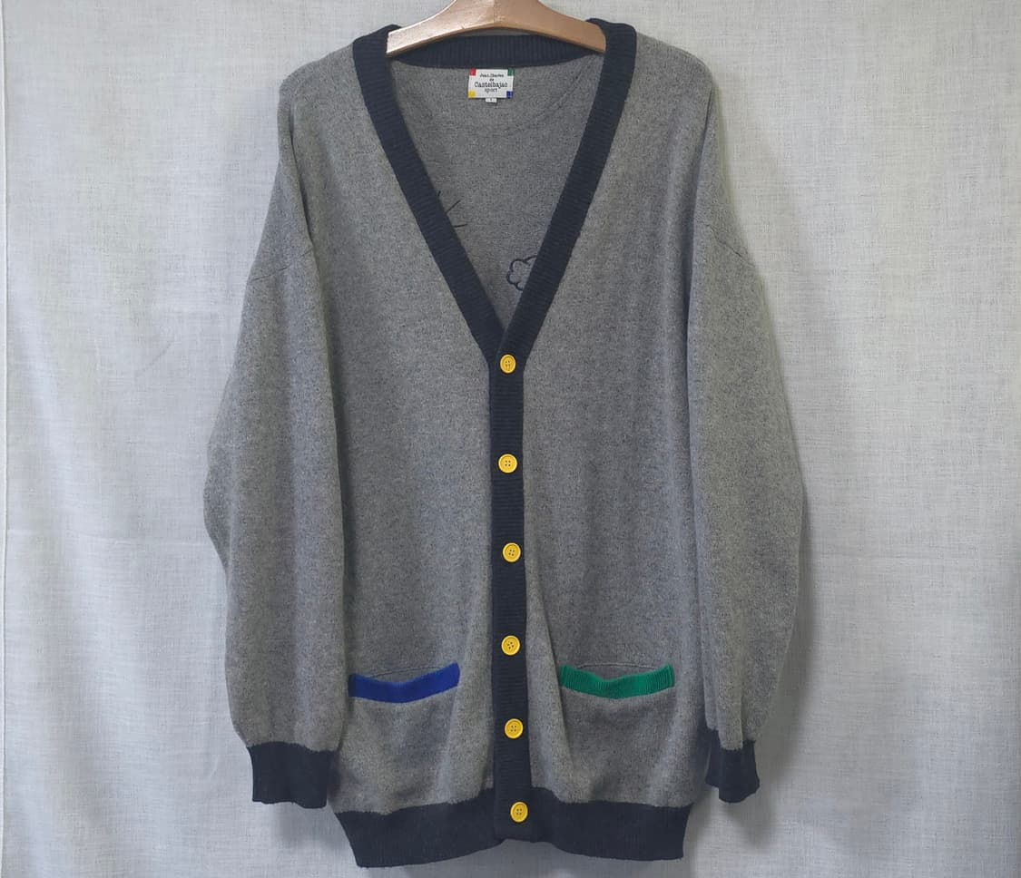 카스텔바작 일본수입 정품 울 니트 가디건 스웨터 100 105 에펠탑 빈 상품이미지6