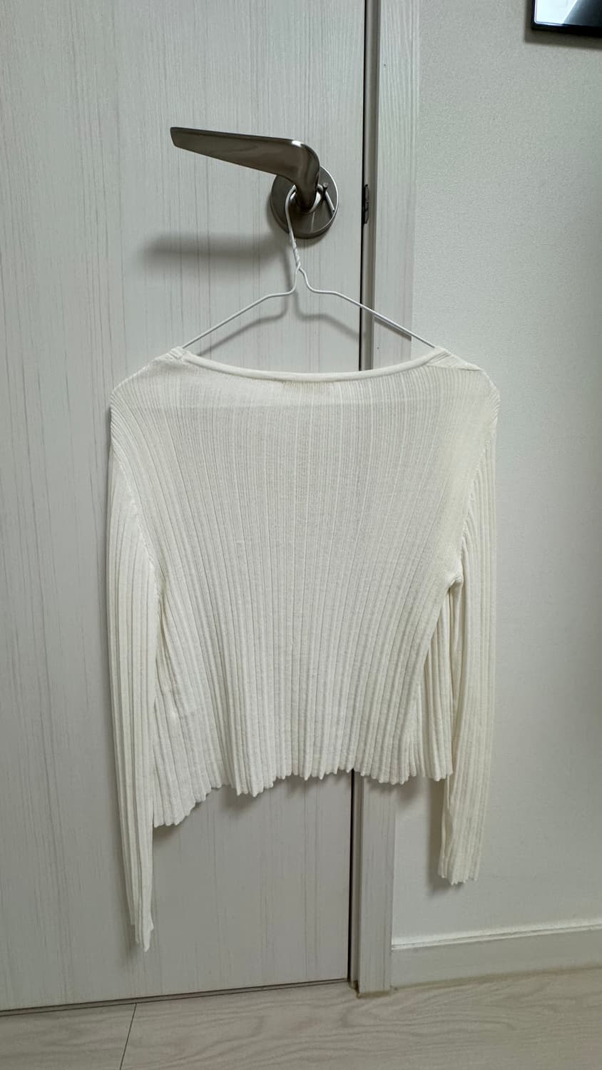 리엘 Drawing V넥 아이보리 여름 가디건 상품이미지4