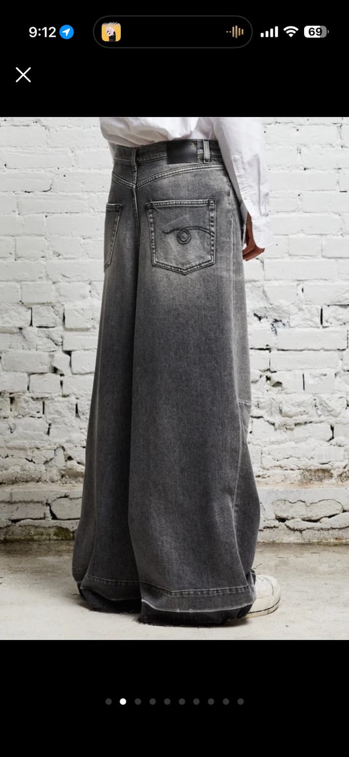 R13 / 그레이 와이드 데님팬츠 / 28 상품이미지2