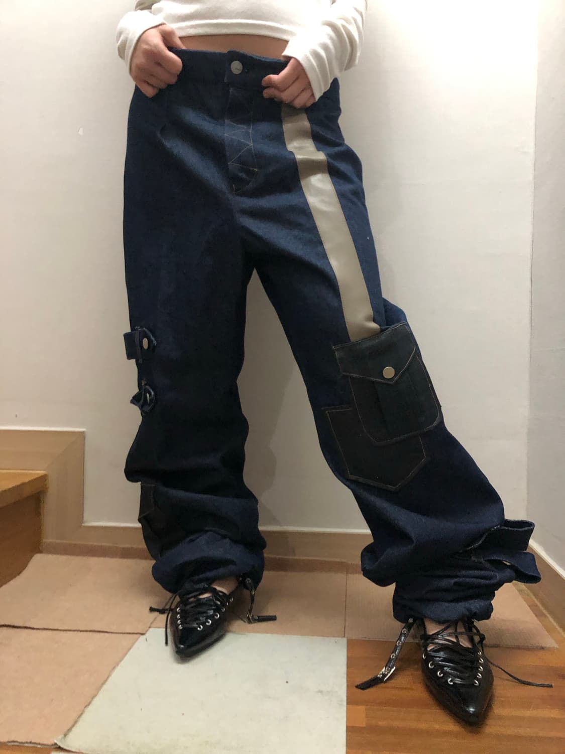 빈티지 아방가르드 데님 팬츠 상품이미지6