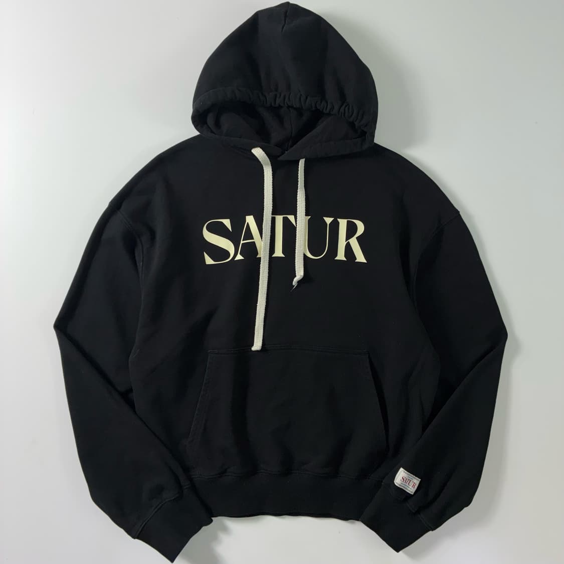 Satur  세터 코튼 클래식 레터 후드티  상품이미지1