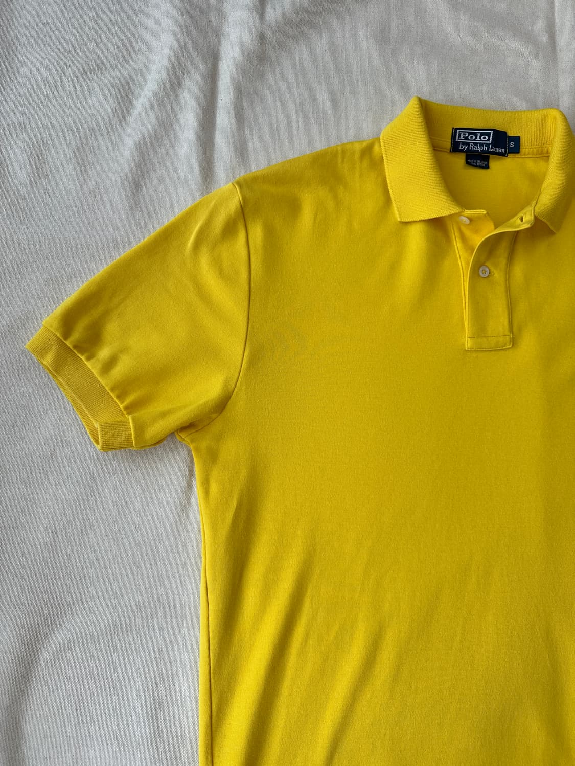 폴로 랄프로렌 피케 반팔 카라티 옐로 S 상품이미지4