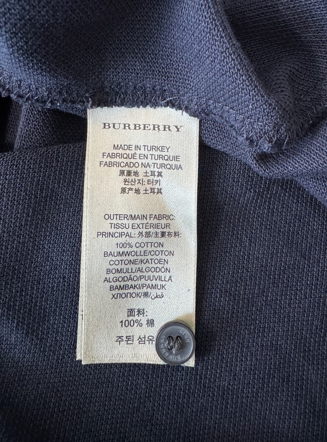 BURBERRY BRIT 버버리 브릿 네이비 피케 셔츠 XL 상품이미지5