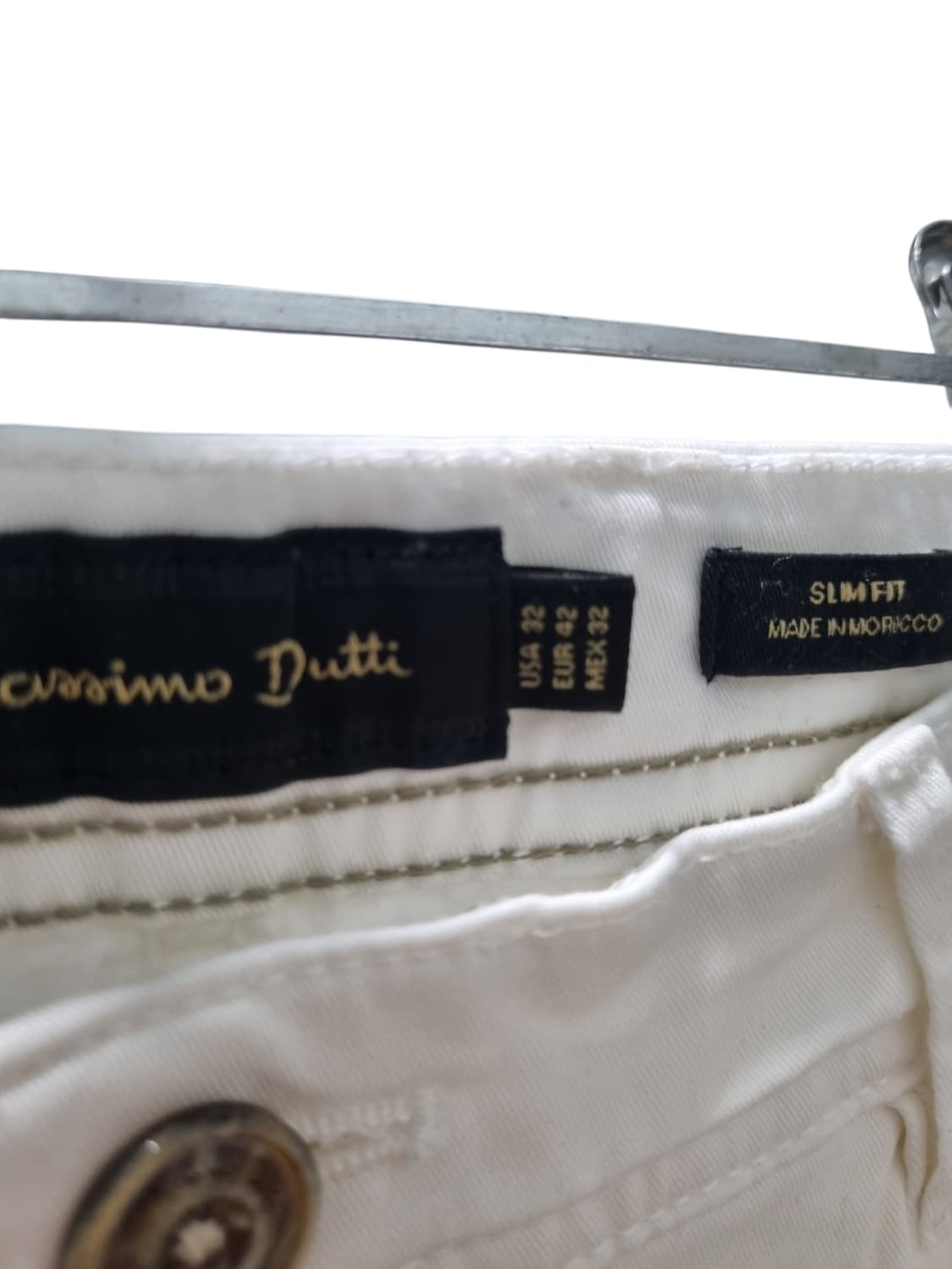 마시모두띠 남성 화이트 면바지 슬림핏 32 상품이미지4