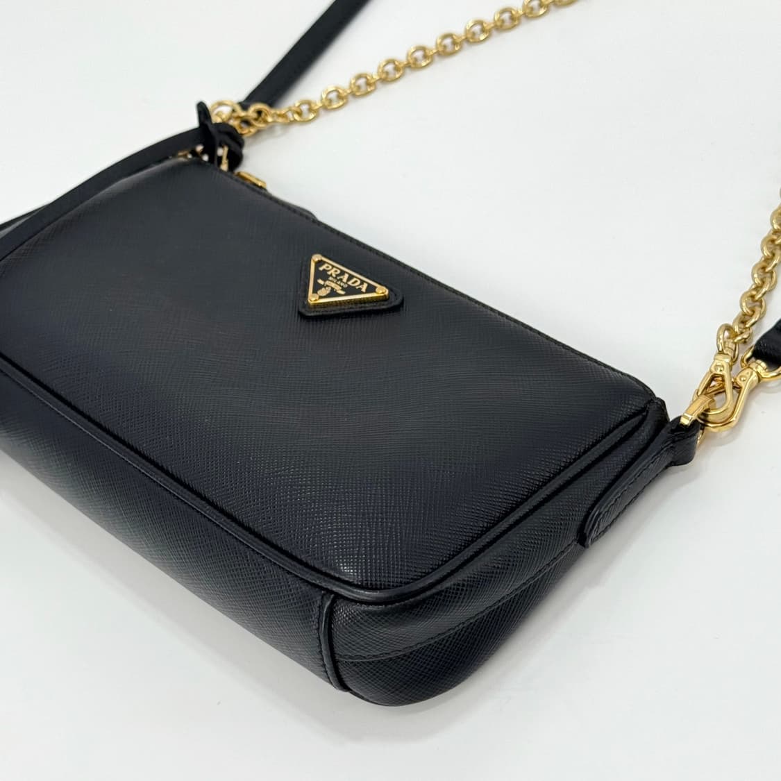 프라다 사피아노 체인 미니 숄더백 크로스백 블랙 (1BH171) 상품이미지7