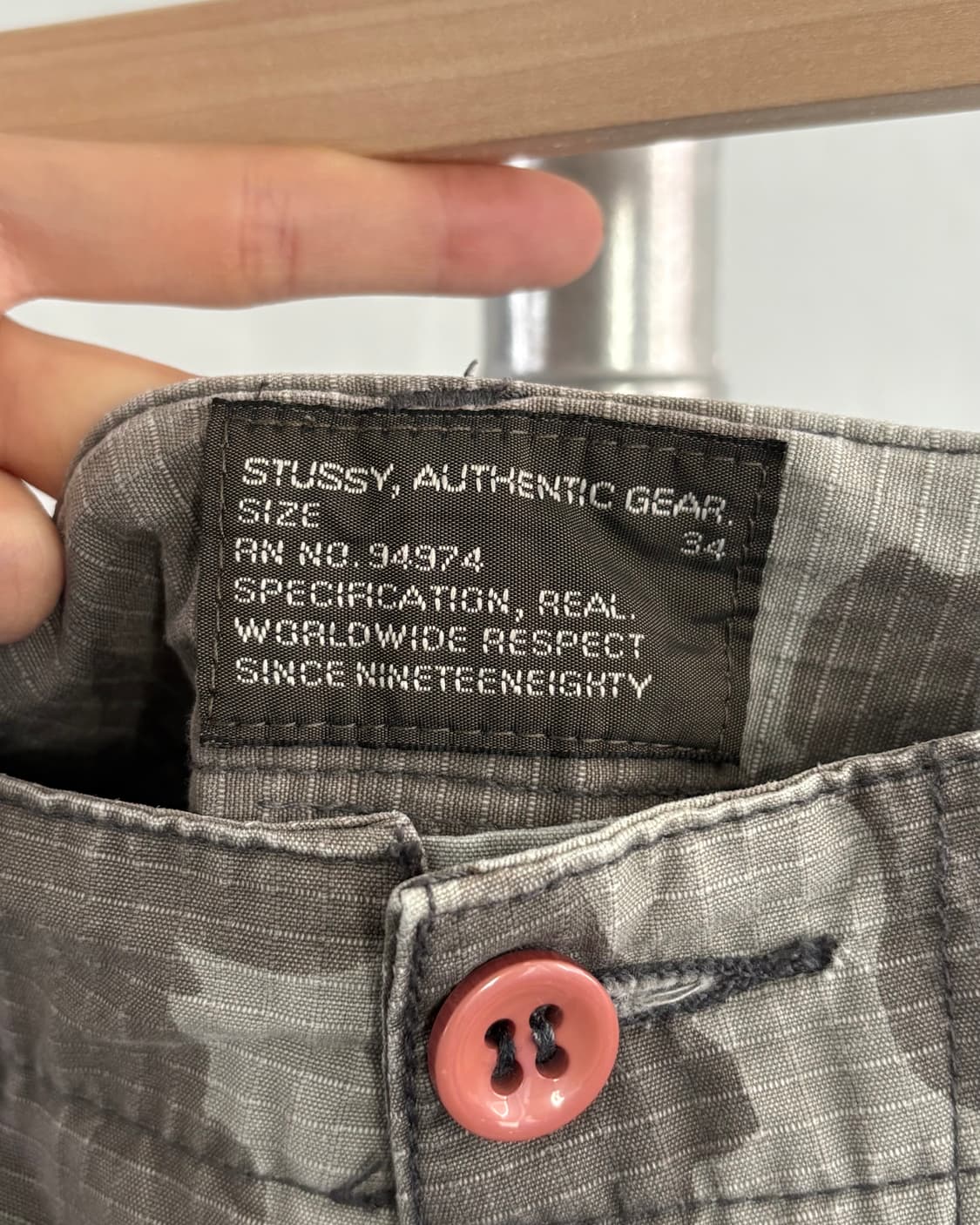 Stussy 스투시 00‘s 립스탑 카모 카고 팬츠 상품이미지4