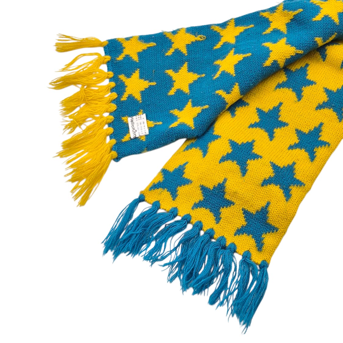 02s 고전 키티 인형 스타 패턴 니트 머플러 상품이미지3