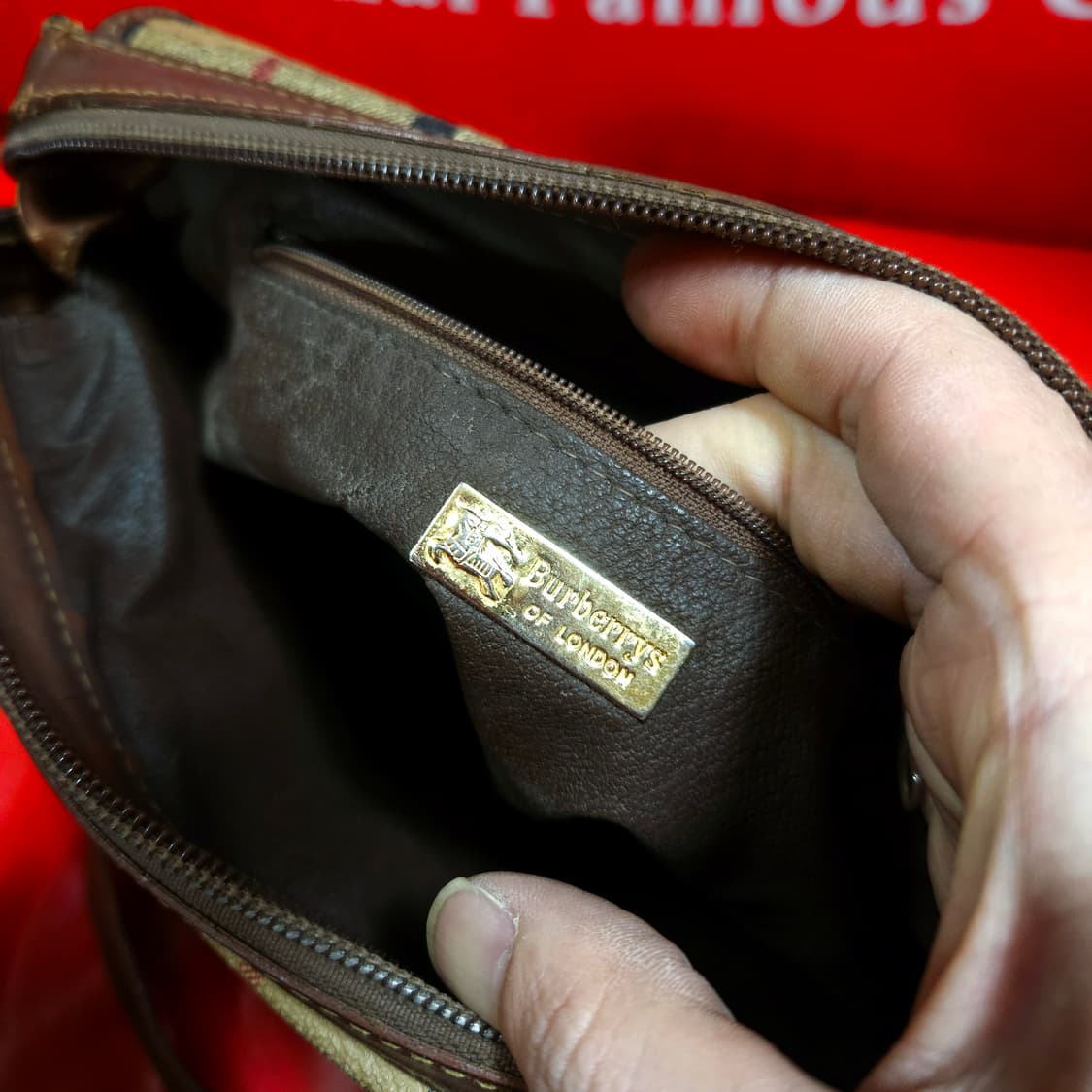 버버리스(Burberrys) 90's 빈티지 시그니쳐 체크 크로스백 상품이미지10