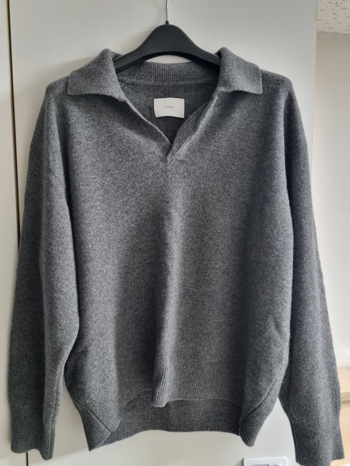 ssstein 차콜 그레이 카라 니트 상품이미지1