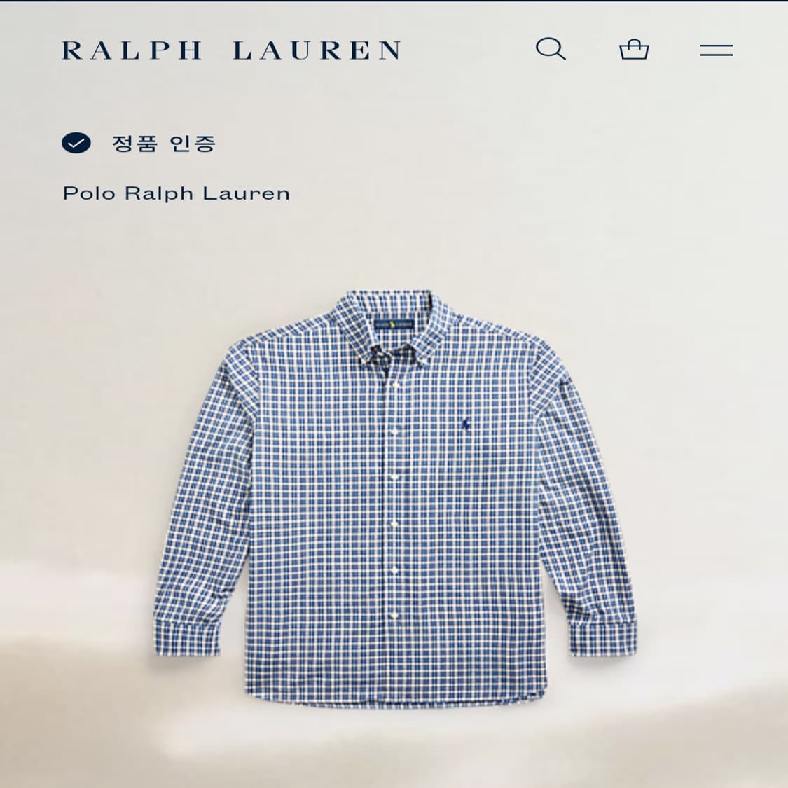 Co508 2XL 폴로 랄프로렌 블루 테터솔 QR 긴팔 셔츠 남방 상품이미지6