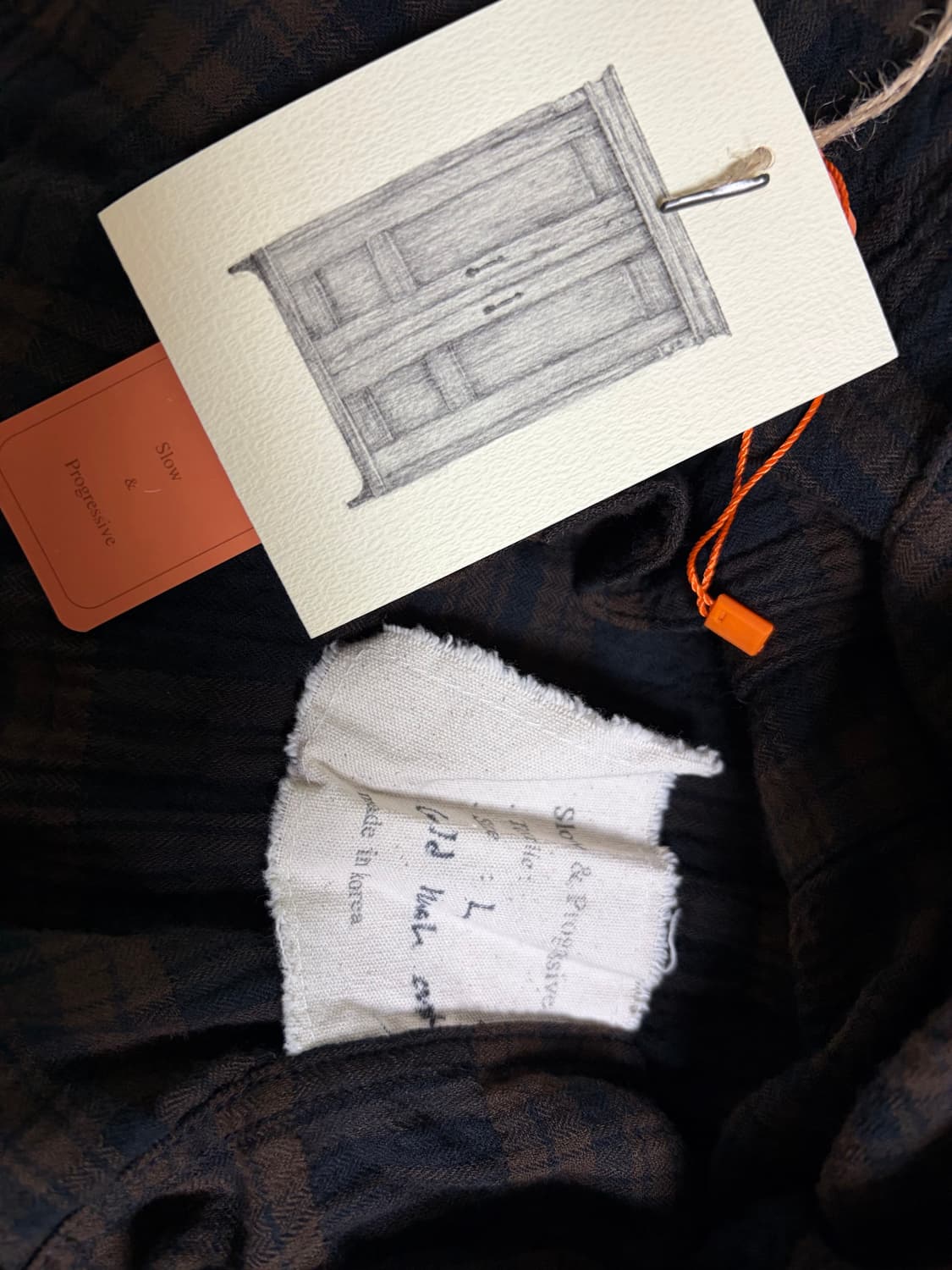 [L] 워드로브 41 체크 셔츠 브라운 상품이미지3