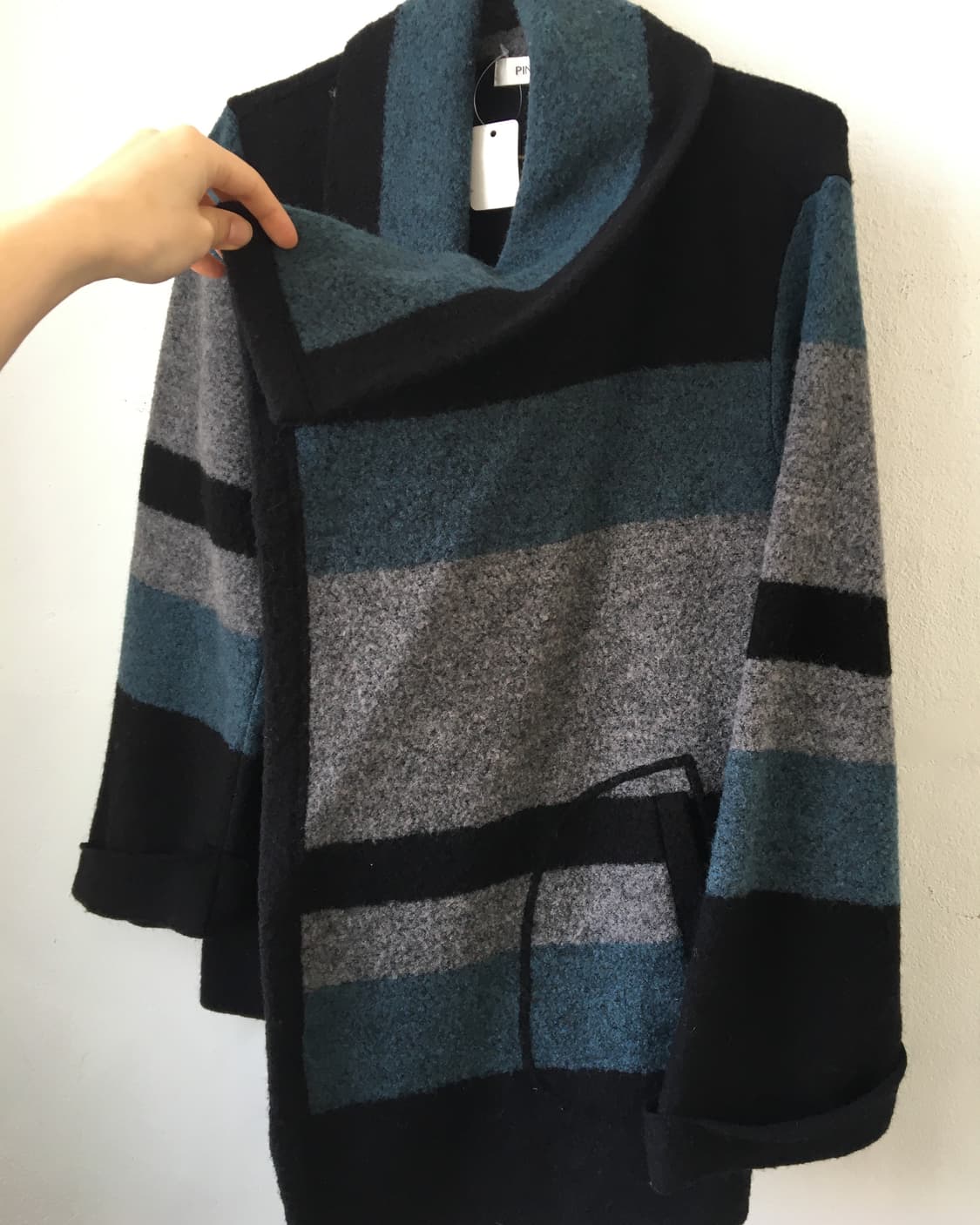 Pattern drape open cardgian 상품이미지4