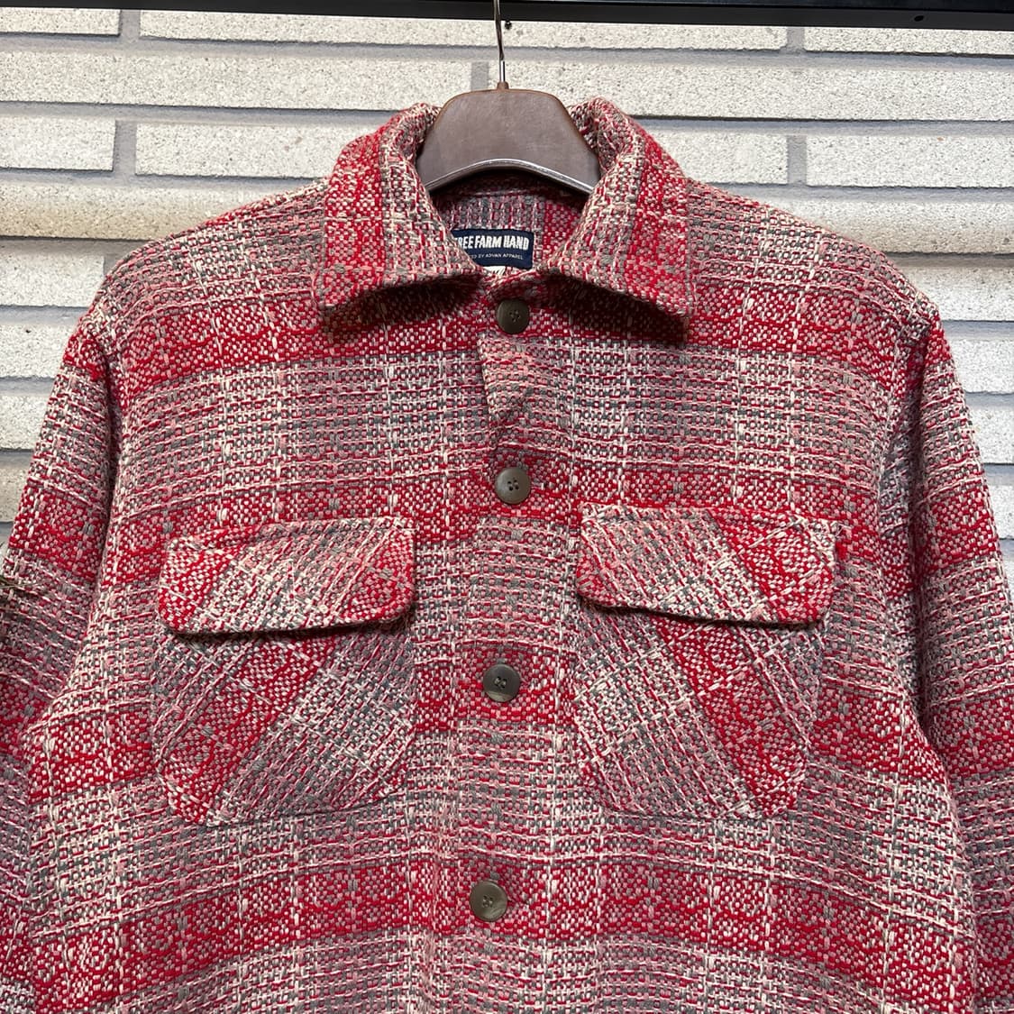 JPN VINTAGE 울블렌디드 트위드 셔츠자켓 플랩포켓 디테일 멀티컬러 상품이미지4