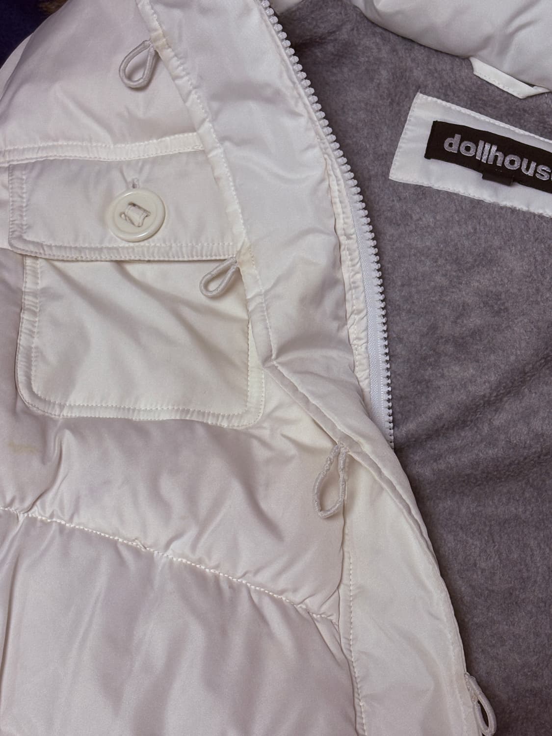 미국 빈티지 y2k 퍼 후드 패딩 m 상품이미지10